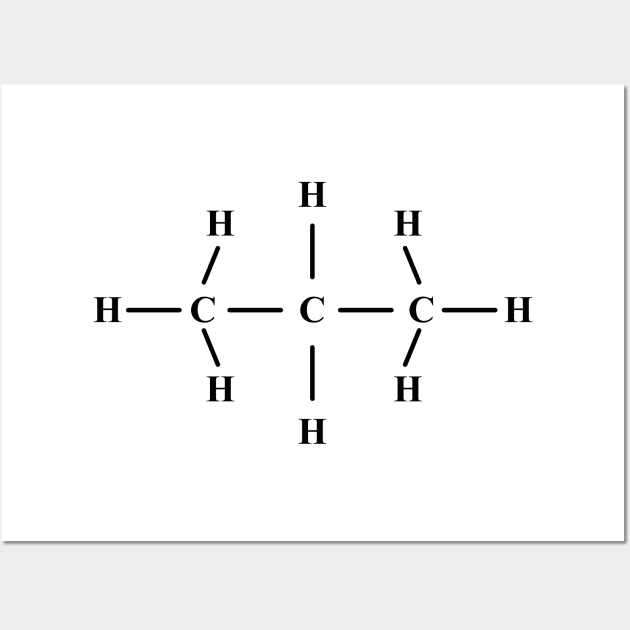 Propane C3H8 gas molecule Wall Art by ciyoriy